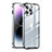 Luxury Metal Frame and Plastic Back Cover Case LO1 for Apple iPhone 15 Pro Max Silver