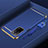 Luxury Metal Frame and Plastic Back Cover Case P01 for Oppo A53s 5G Blue
