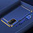 Luxury Metal Frame and Plastic Back Cover Case P01 for Oppo A54 5G Blue