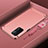 Luxury Metal Frame and Plastic Back Cover Case P01 for Oppo A54 5G Rose Gold