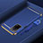 Luxury Metal Frame and Plastic Back Cover Case P01 for Oppo A55 5G Blue