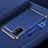 Luxury Metal Frame and Plastic Back Cover Case P01 for Oppo A93 5G Blue