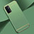 Luxury Metal Frame and Plastic Back Cover Case P02 for Oppo A54 5G Matcha Green