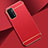 Luxury Metal Frame and Plastic Back Cover Case P02 for Oppo A54 5G Red