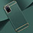 Luxury Metal Frame and Plastic Back Cover Case P02 for Oppo A55 5G Midnight Green