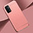 Luxury Metal Frame and Plastic Back Cover Case P02 for Oppo A93 5G Rose Gold