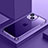 Luxury Metal Frame and Plastic Back Cover Case QC4 for Apple iPhone 15 Plus Purple