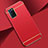 Luxury Metal Frame and Plastic Back Cover Case T01 for Oppo A52 Red