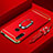 Luxury Metal Frame and Plastic Back Cover Case with Finger Ring Stand A01 for Huawei Enjoy 10 Plus Red