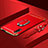 Luxury Metal Frame and Plastic Back Cover Case with Finger Ring Stand A01 for Huawei P Smart Z (2019) Red