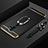 Luxury Metal Frame and Plastic Back Cover Case with Finger Ring Stand A01 for Oppo A11X
