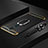 Luxury Metal Frame and Plastic Back Cover Case with Finger Ring Stand A01 for Oppo A9 Black