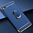 Luxury Metal Frame and Plastic Back Cover Case with Finger Ring Stand A01 for Xiaomi Redmi Go Blue