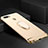 Luxury Metal Frame and Plastic Back Cover Case with Finger Ring Stand A02 for Oppo A7 Gold