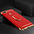 Luxury Metal Frame and Plastic Back Cover Case with Finger Ring Stand A02 for Oppo AX7 Red