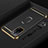 Luxury Metal Frame and Plastic Back Cover Case with Finger Ring Stand P01 for Oppo A55 5G
