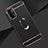 Luxury Metal Frame and Plastic Back Cover Case with Finger Ring Stand P02 for OnePlus Nord N200 5G