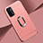 Luxury Metal Frame and Plastic Back Cover Case with Finger Ring Stand P02 for Oppo A93 5G