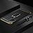 Luxury Metal Frame and Plastic Back Cover Case with Finger Ring Stand P03 for Oppo A54 5G Black