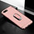 Luxury Metal Frame and Plastic Back Cover Case with Finger Ring Stand T01 for Oppo K1