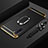 Luxury Metal Frame and Plastic Back Cover Case with Finger Ring Stand T01 for Samsung Galaxy Note 10 Plus