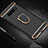 Luxury Metal Frame and Plastic Back Cover Case with Finger Ring Stand T01 for Samsung Galaxy S10 5G Black