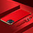 Luxury Metal Frame and Plastic Back Cover Case with Lanyard for Apple iPhone 13 Mini Red