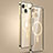 Luxury Metal Frame and Plastic Back Cover Case with Mag-Safe Magnetic JL3 for Apple iPhone 14 Plus Gold