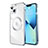 Luxury Metal Frame and Plastic Back Cover Case with Mag-Safe Magnetic LF3 for Apple iPhone 13 Blue