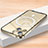 Luxury Metal Frame and Plastic Back Cover Case with Mag-Safe Magnetic LK2 for Apple iPhone 13 Gold