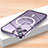 Luxury Metal Frame and Plastic Back Cover Case with Mag-Safe Magnetic LK2 for Apple iPhone 13 Purple