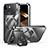 Luxury Metal Frame and Plastic Back Cover Case with Mag-Safe Magnetic LK4 for Apple iPhone 13 Black