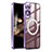 Luxury Metal Frame and Plastic Back Cover Case with Mag-Safe Magnetic P01 for Samsung Galaxy S24 5G Purple