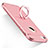 Luxury Metal Frame and Plastic Back Cover with Finger Ring Stand A01 for Apple iPhone 5S Pink