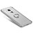 Luxury Metal Frame and Plastic Back Cover with Finger Ring Stand A01 for Huawei G9 Plus Silver