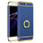 Luxury Metal Frame and Plastic Back Cover with Finger Ring Stand A01 for Huawei Honor 9 Blue