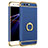 Luxury Metal Frame and Plastic Back Cover with Finger Ring Stand A01 for Huawei Honor 9 Premium Blue