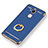 Luxury Metal Frame and Plastic Back Cover with Finger Ring Stand A01 for Huawei Mate 7 Blue