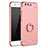 Luxury Metal Frame and Plastic Back Cover with Finger Ring Stand A01 for Huawei P10 Rose Gold