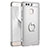 Luxury Metal Frame and Plastic Back Cover with Finger Ring Stand A01 for Huawei P9 Silver