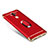 Luxury Metal Frame and Plastic Back Cover with Finger Ring Stand A03 for Huawei Mate 9 Red