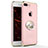 Luxury Metal Frame and Plastic Back Cover with Finger Ring Stand A04 for Apple iPhone 7 Plus Pink