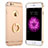 Luxury Metal Frame and Plastic Back Cover with Finger Ring Stand A05 for Apple iPhone 6 Plus Gold