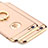 Luxury Metal Frame and Plastic Back Cover with Finger Ring Stand A05 for Apple iPhone 6 Plus Gold