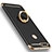 Luxury Metal Frame and Plastic Back Cover with Finger Ring Stand A06 for Huawei Enjoy 7 Black