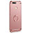 Luxury Metal Frame and Plastic Back Cover with Finger Ring Stand A06 for Huawei P9 Lite Mini Rose Gold