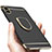 Luxury Metal Frame and Plastic Back Cover with Finger Ring Stand F05 for Apple iPhone Xs Black