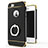 Luxury Metal Frame and Plastic Back Cover with Finger Ring Stand for Apple iPhone 5 Black