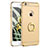 Luxury Metal Frame and Plastic Back Cover with Finger Ring Stand for Apple iPhone 6 Plus Gold