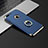 Luxury Metal Frame and Plastic Back Cover with Finger Ring Stand for Apple iPhone 7 Plus Blue